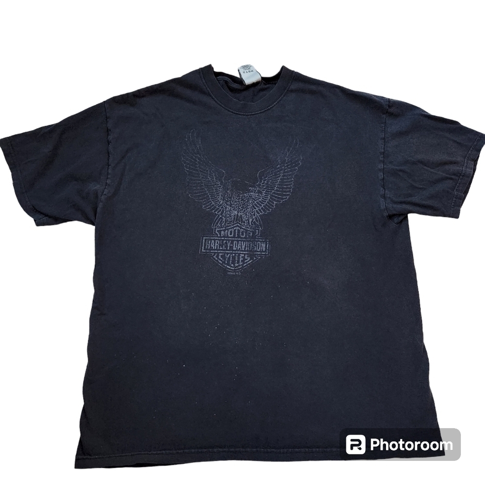 Y2K Harley Davidson Eagle South Dakota Biker Tshirt sz XL